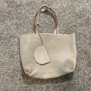 COPY - Banana Republic Hobo Bag Cow Leather Tote Shoulder Bag Taupe